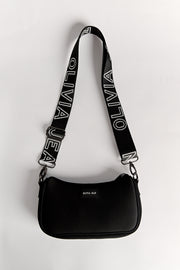 Icon (Black) Neoprene Crossbody Bag