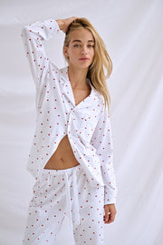 Lover (Long Sleeve) Pyjama Set - Red Hearts