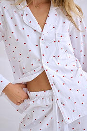 Lover (Long Sleeve) Pyjama Set - Red Hearts