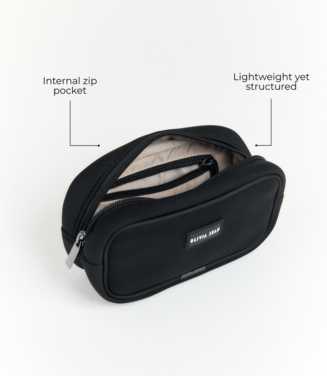 Petite (Black) Neoprene Pouch