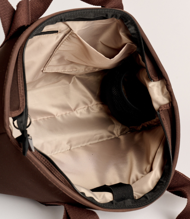 Rover (Chocolate) Large Neoprene Tote - With Zip Closure