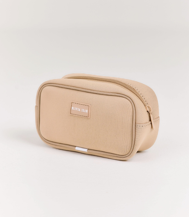 Petite (Almond) Neoprene Pouch