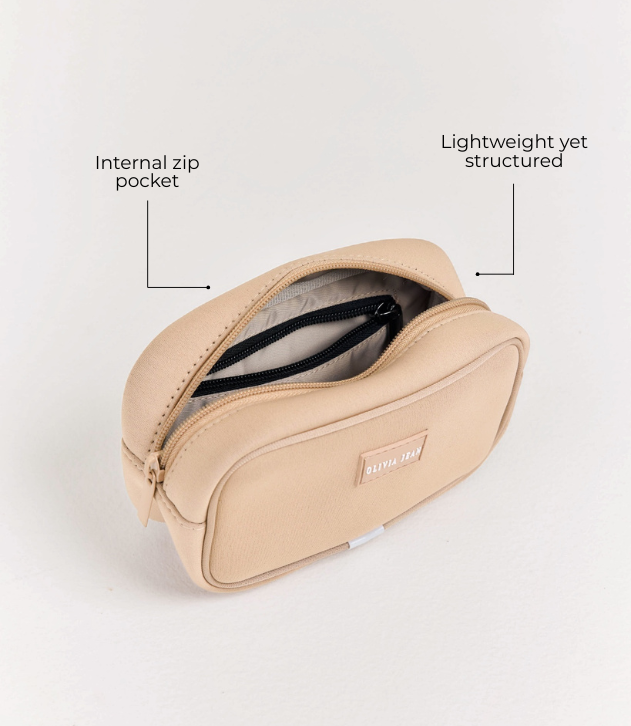Petite (Almond) Neoprene Pouch
