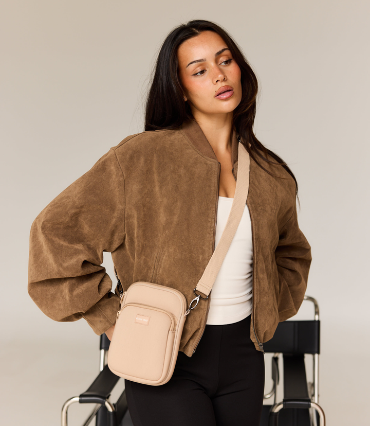 Wanderer (Almond) Neoprene Crossbody Bag
