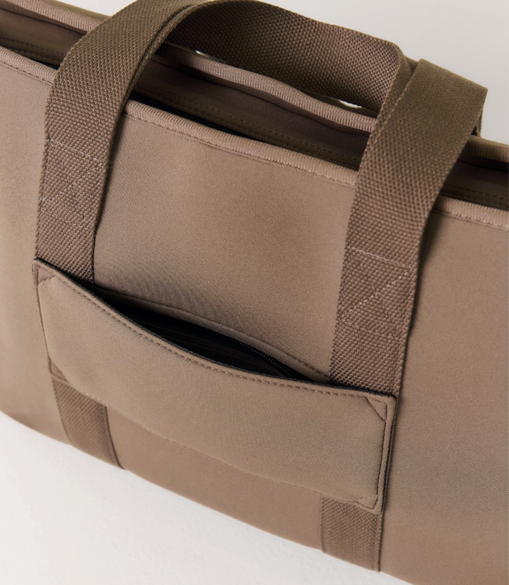 Rover (Taupe) Large Neoprene Tote - With Zip Closure (PRE ORDER)