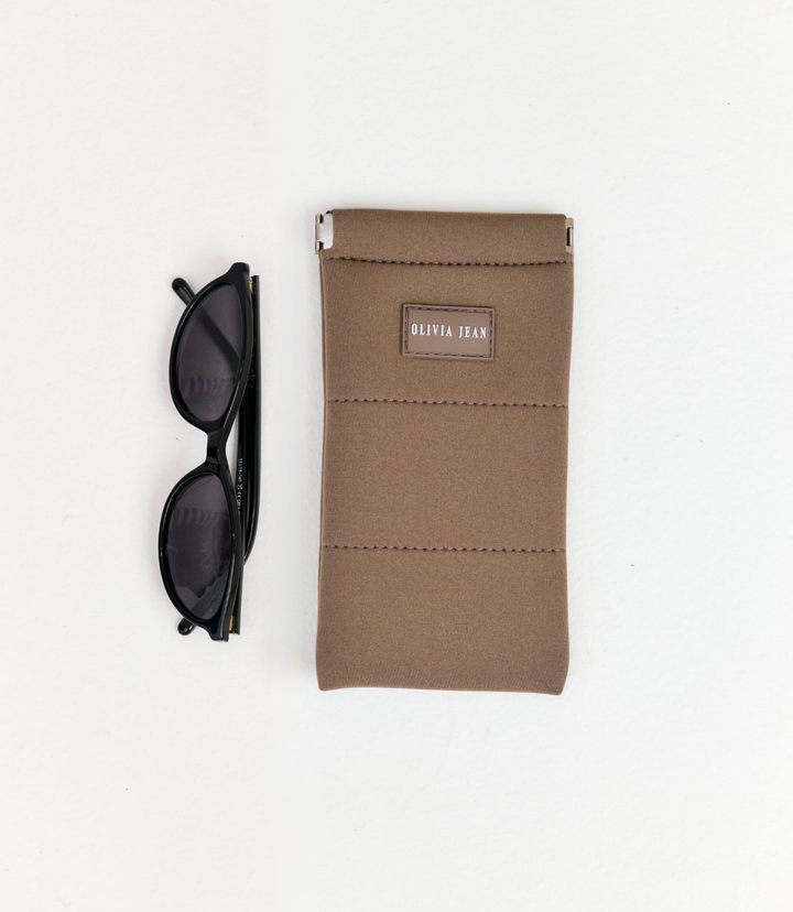 Stitch (Taupe) Neoprene Sunglasses Pouch