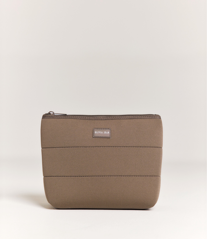 Large (Taupe) Stitch Neoprene Pouch