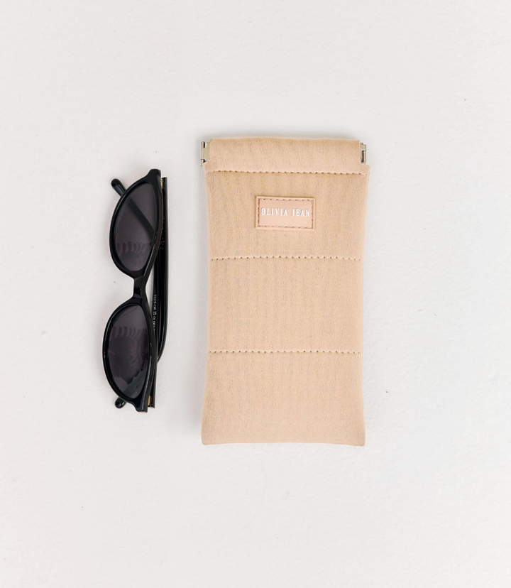 Stitch (Almond) Neoprene Sunglasses Pouch