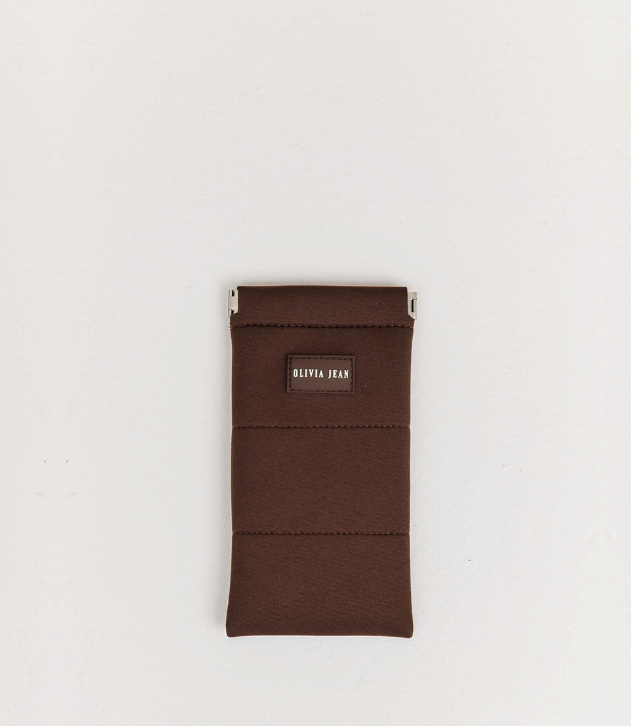 Stitch (Chocolate) Neoprene Sunglasses Pouch
