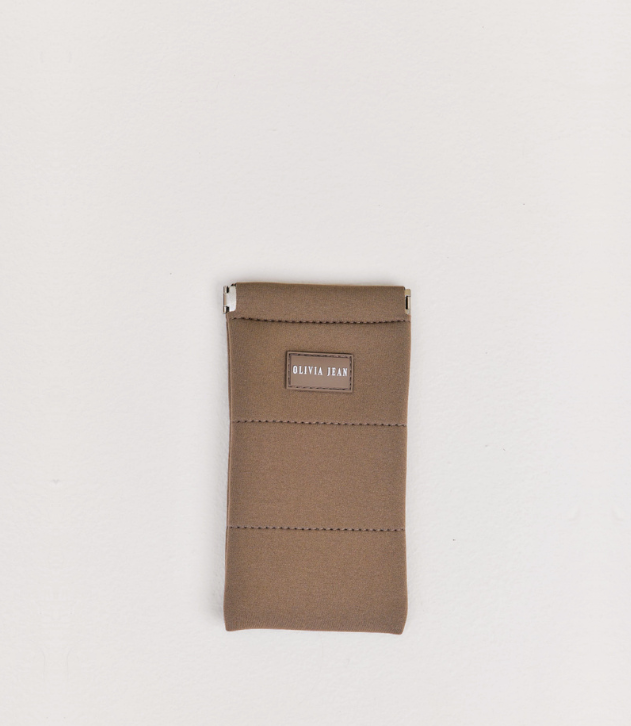 Stitch (Taupe) Neoprene Sunglasses Pouch
