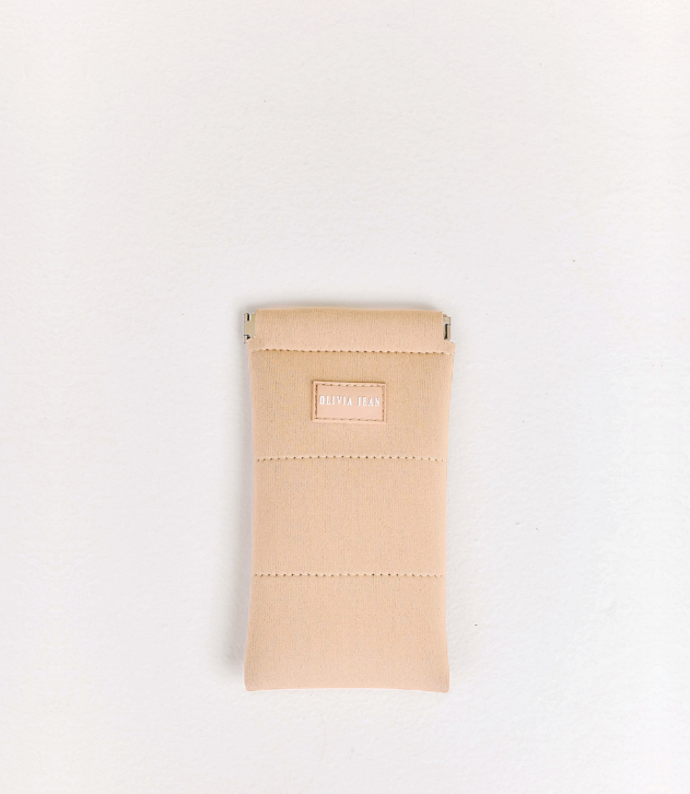 Stitch (Almond) Neoprene Sunglasses Pouch
