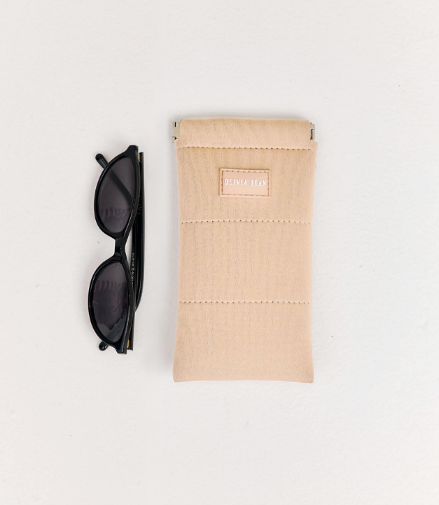 Stitch (Almond) Neoprene Sunglasses Pouch