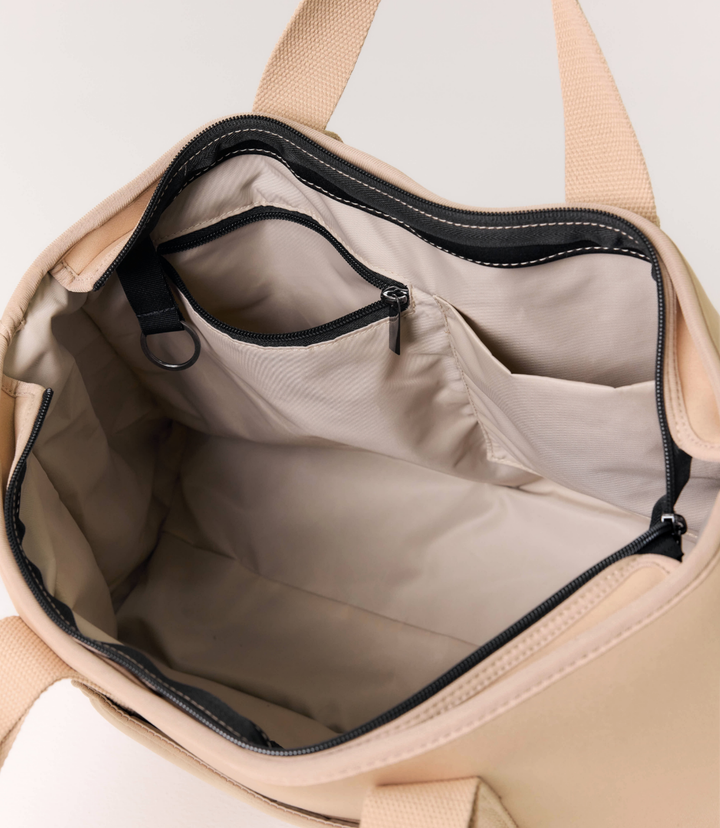 Rover (Almond) Large Neoprene Tote - With Zip Closure