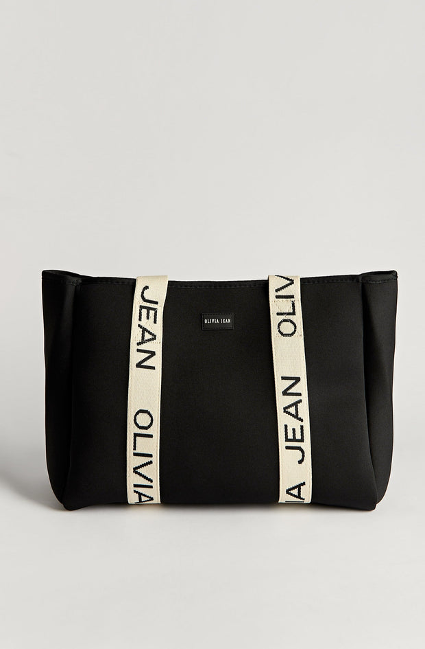 Dylan (Black) Neoprene Tote Bag