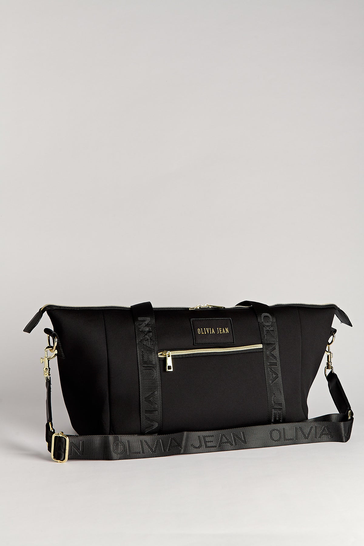 Level Up (Black) Weekender Neoprene Bag- With Zip Closure – Olivia