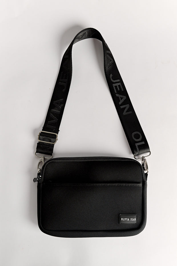 Core (Black/Silver) Neoprene Crossbody Bag