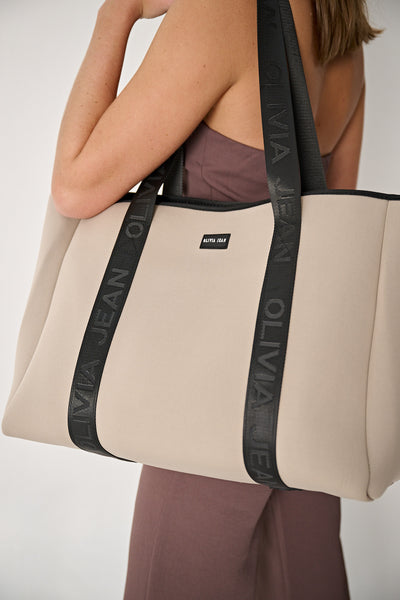 Allure (Beige) Neoprene Tote Bag