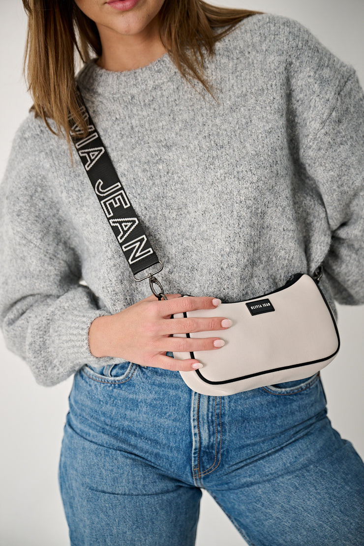 Icon (Ivory) Neoprene Crossbody Bag