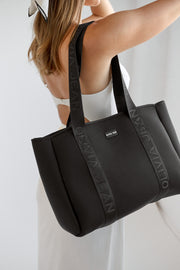 Tullie (Black) Neoprene Tote Bag