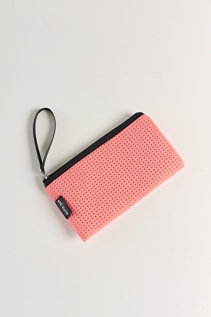 Coral Neoprene Pouch