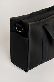 Rover (Black) Medium Neoprene Tote - With Zip Closure