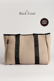 Signature (Beige) Neoprene Tote Bag