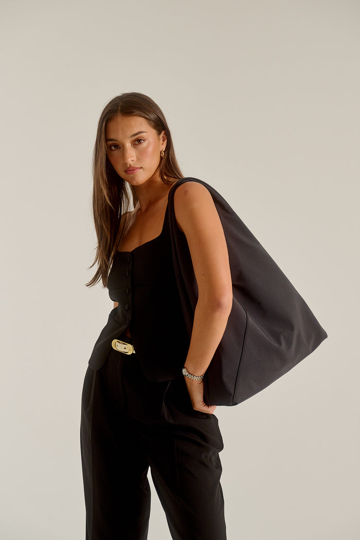 Sydney (Black) Nylon Shoulder Bag
