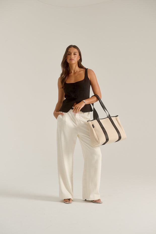 Olivia Jean (Cream) Signature Neoprene Bag