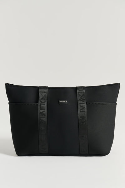 Form (Black) Neoprene Tote Bag- With Zip Closure