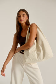 Sydney (Cream) Nylon Shoulder Bag