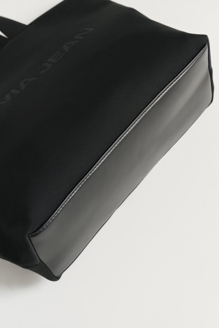 Spencer (Black) Neoprene Tote - With Zip Closure
