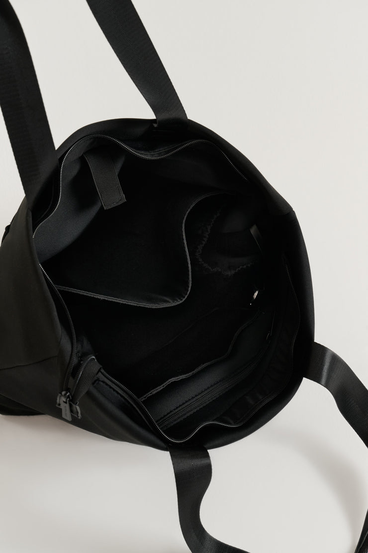 Spencer (Black) Neoprene Tote - With Zip Closure
