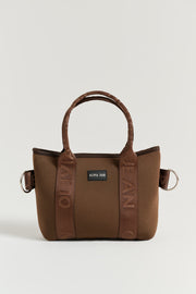 Blair (Brown) Neoprene Crossbody Bag- With Zip Closure