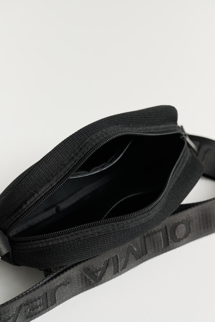 Serene (Ribbed Black) Neoprene Crossbody Bag