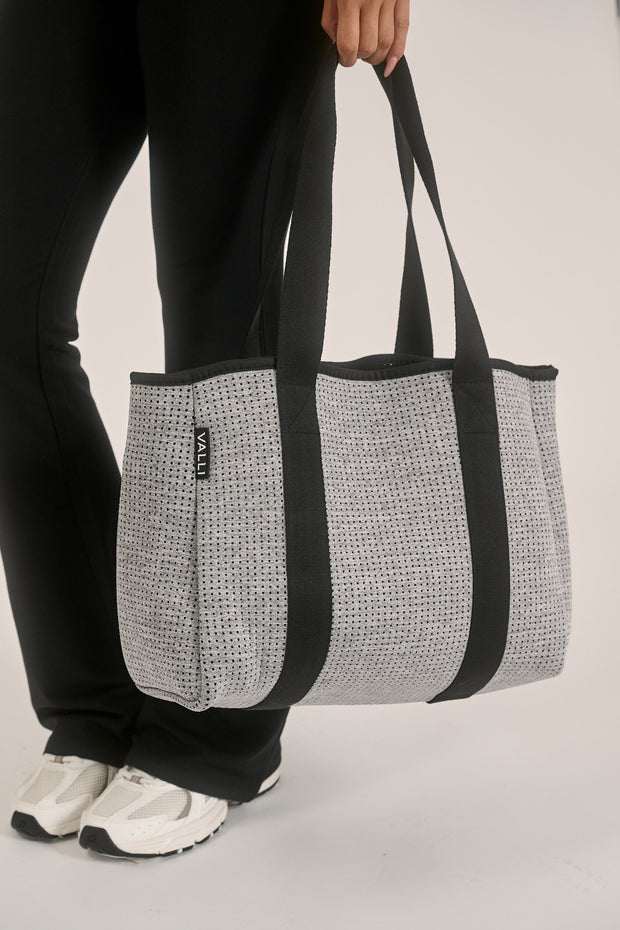 Elle Grey Neoprene Tote — Valli by Olivia Jean