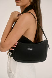 Eddie Black Neoprene Shoulder Bag — Valli by Olivia Jean