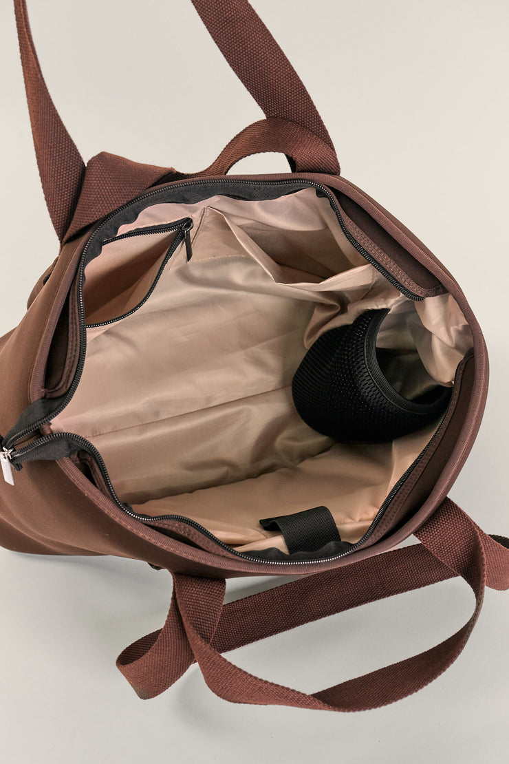 Rover (Chocolate) Large Neoprene Tote - With Zip Closure