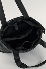 Gia (Black) Puffer Tote Bag- With Zip Closure