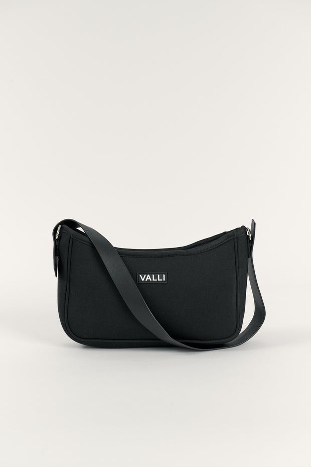Eddie Black Neoprene Shoulder Bag — Valli by Olivia Jean