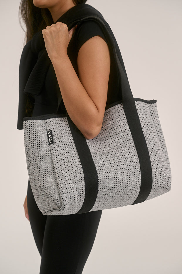 Elle Grey Neoprene Tote — Valli by Olivia Jean