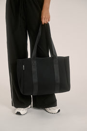 Elle Black Neoprene Tote — Valli by Olivia Jean