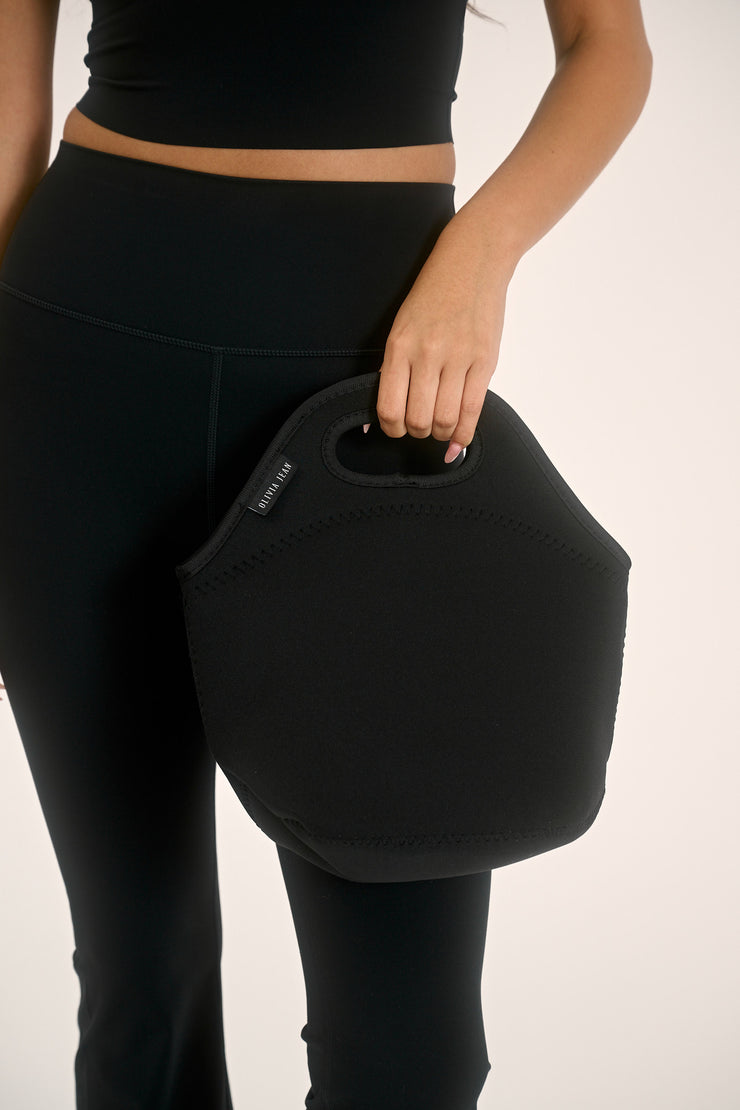 Lola (Black) Neoprene Lunch Bag