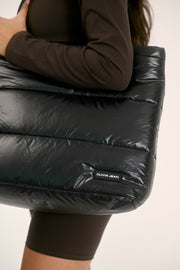 Gia (Black) Puffer Tote Bag- With Zip Closure