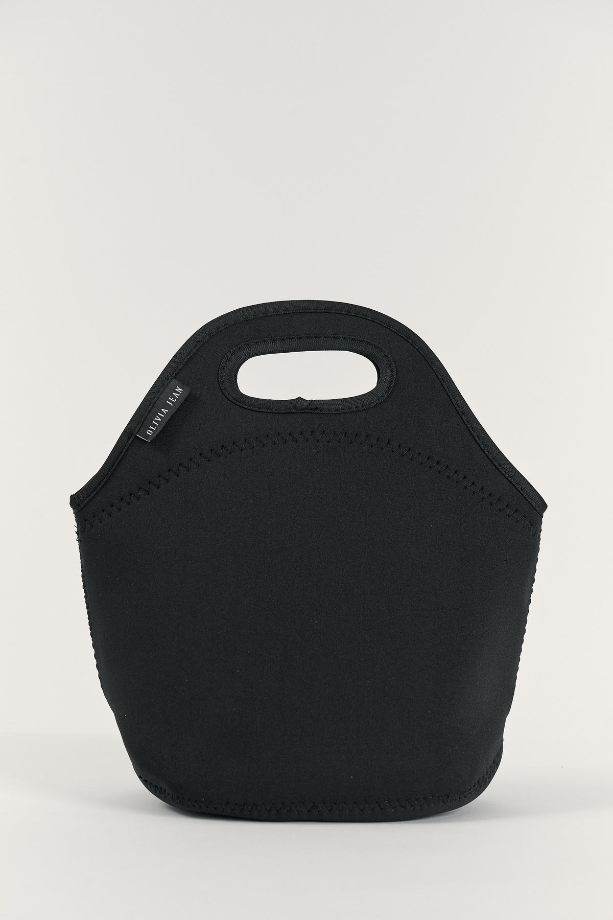 Black Insulated Neoprene Lunch Bag – Olivia Jean