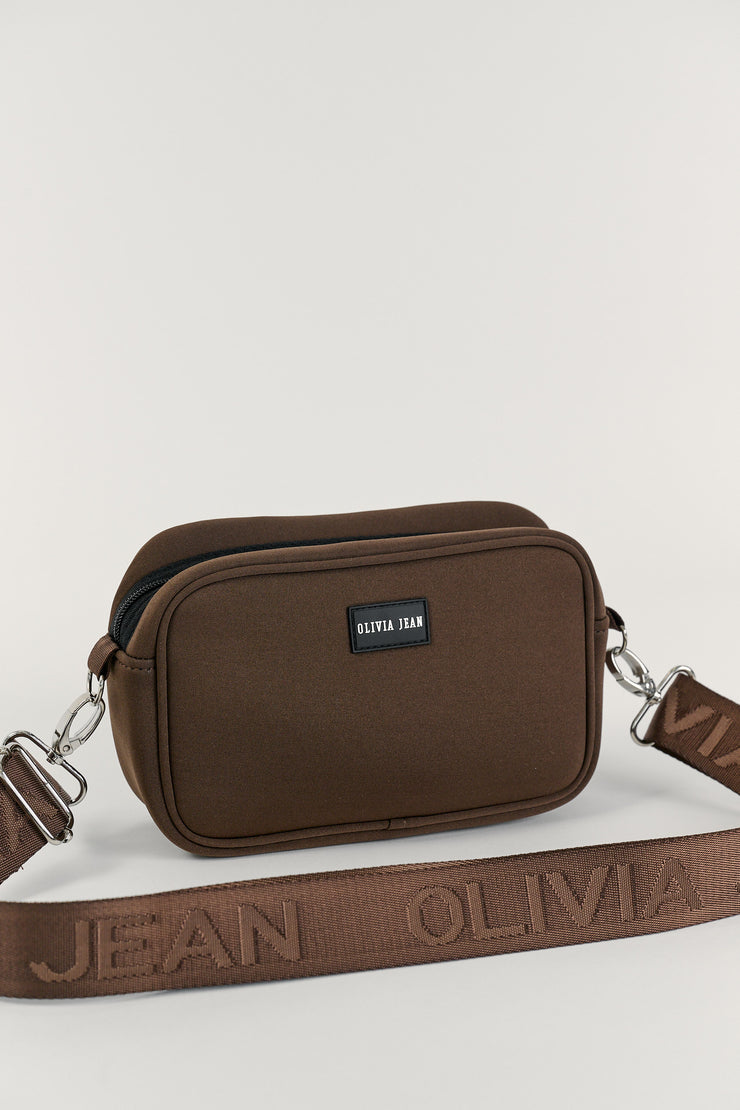 Serene (Brown) Neoprene Crossbody Bag