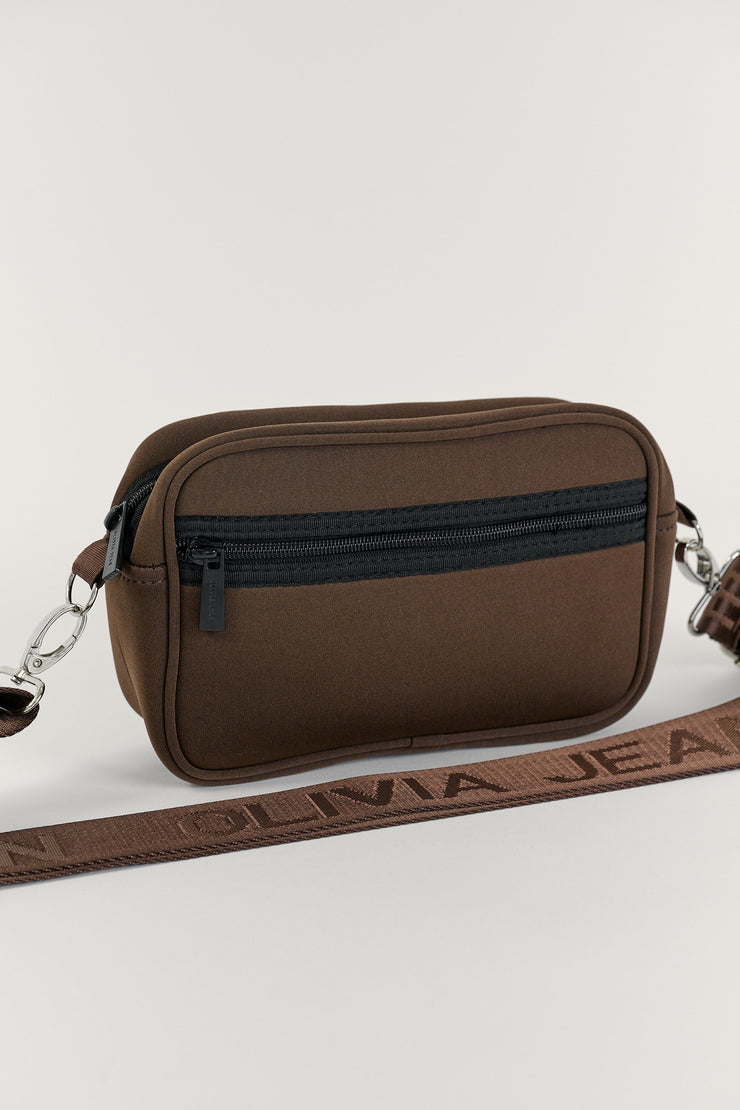 Serene (Brown) Neoprene Crossbody Bag