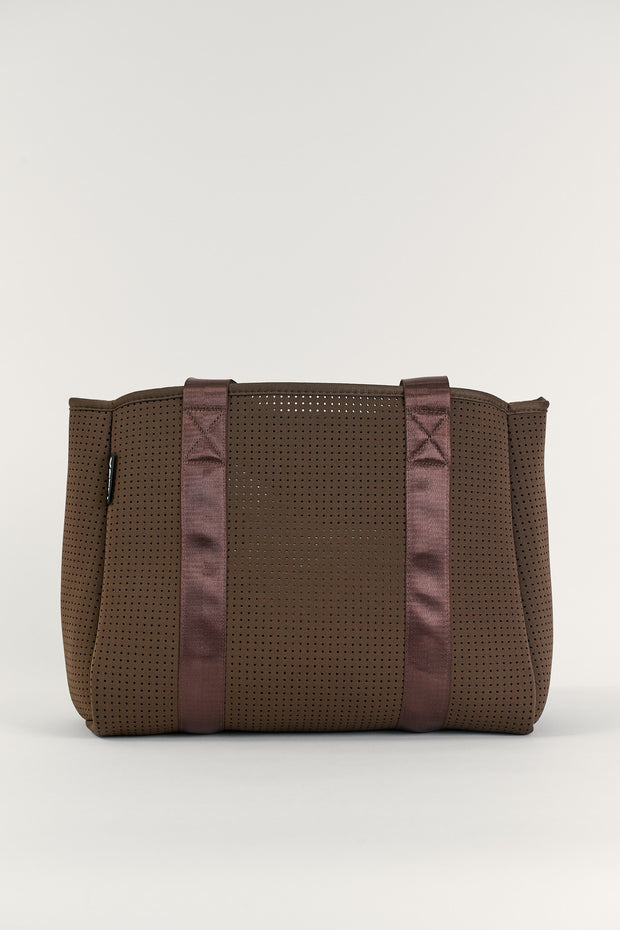 Elle Brown Neoprene Tote — Valli by Olivia Jean