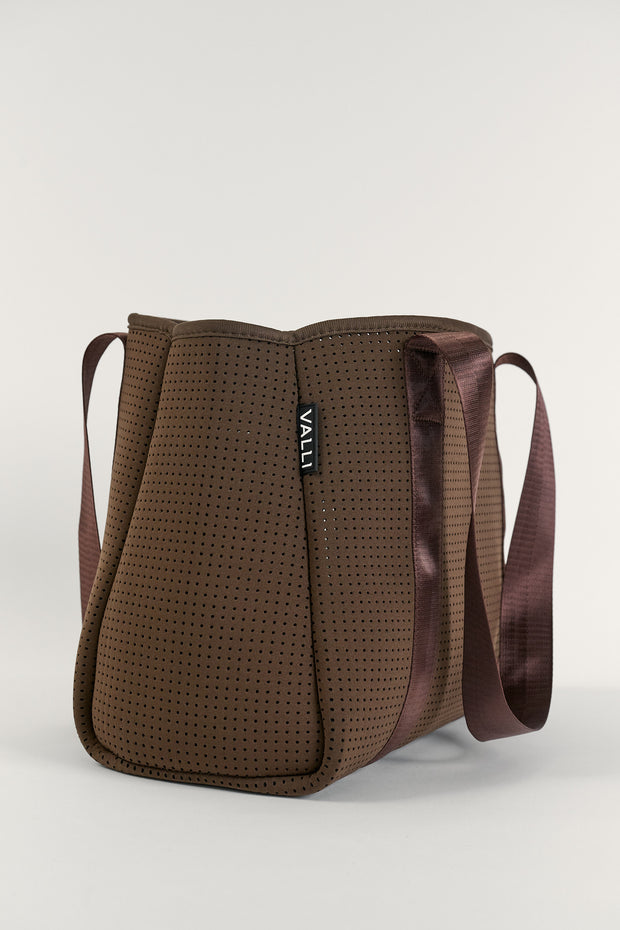 Elle Brown Neoprene Tote — Valli by Olivia Jean
