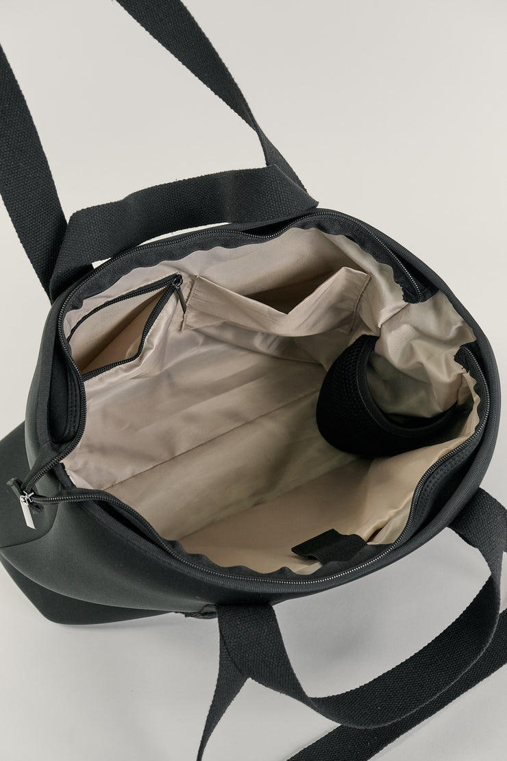 Rover (Black) Large Neoprene Tote - With Zip Closure