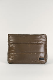 Gia (Brown) Puffer Tote Bag- With Zip Closure